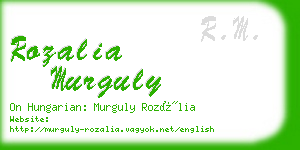 rozalia murguly business card